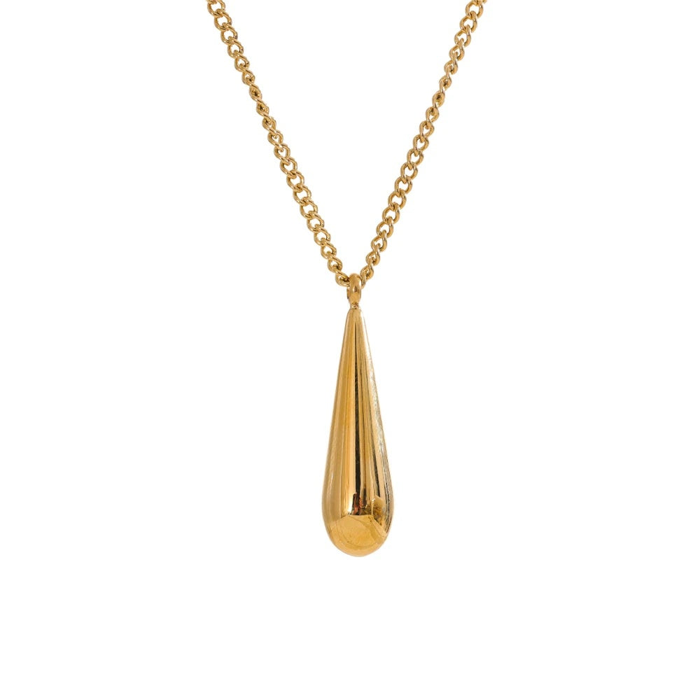 Water drop minimalist chic pendant necklace - product image