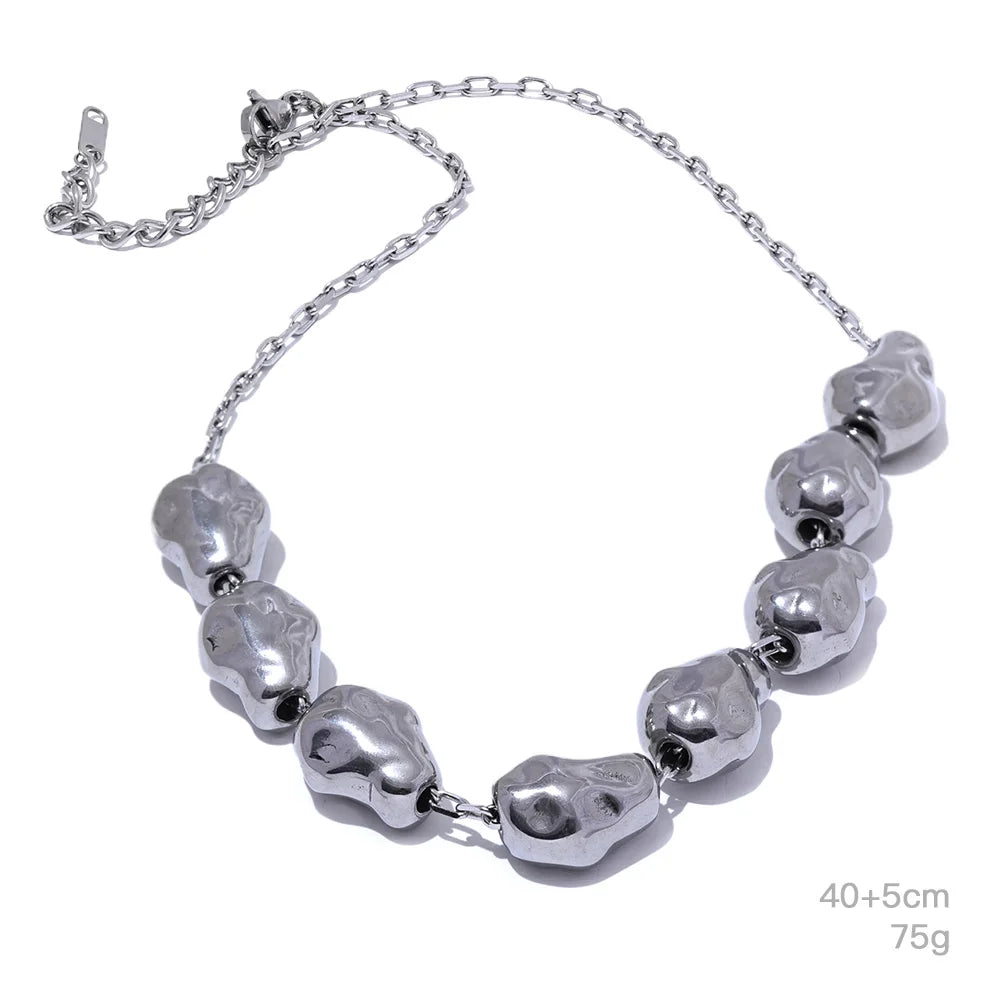 Waterproof contemporary necklace bracelet set - product image