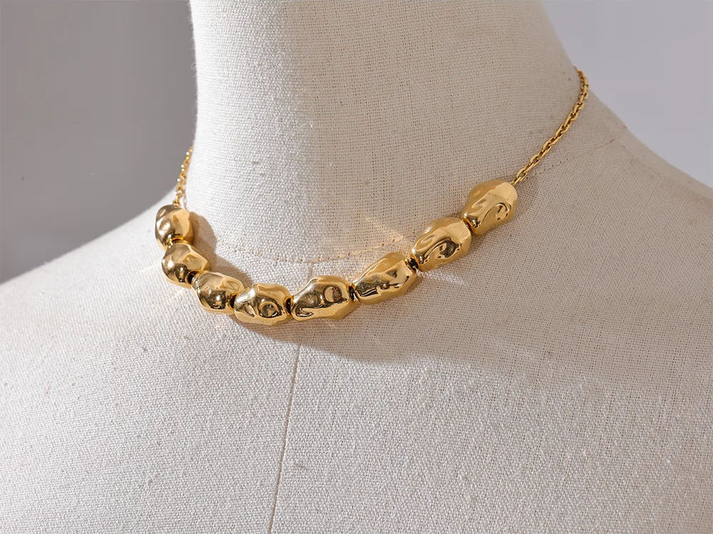 Waterproof contemporary necklace bracelet set - product image