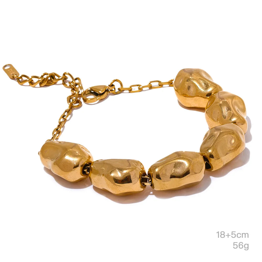 Waterproof contemporary necklace bracelet set - product image