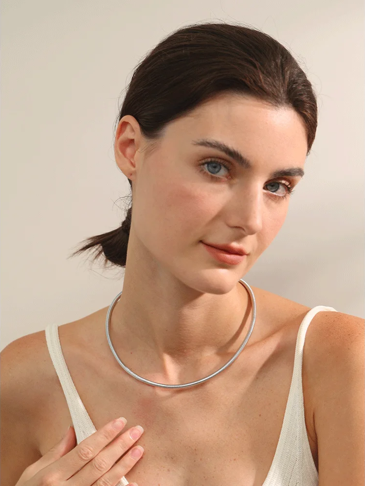 Waterproof metal collar torques statement necklace - product image