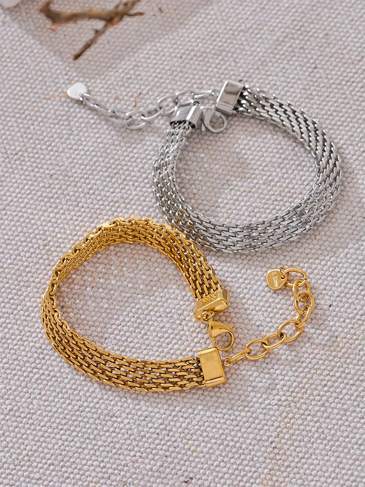 Wide cuban chain charm bracelet unisex - product image