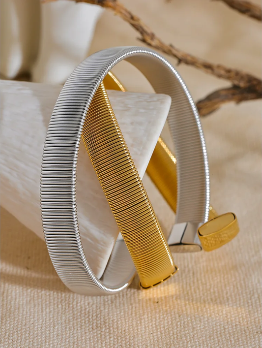 Wide cuban chain cuff bracelet bangle waterproof - product image