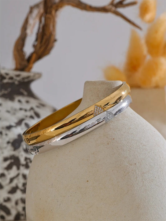Zircon round exquisite waterproof bracelet bangle - product image