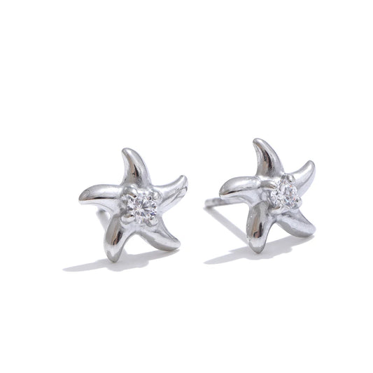 Zirconia starfish star daily stud earrings - product image
