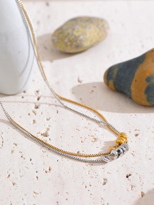 Zirconia tag round removable pendant necklace - product image