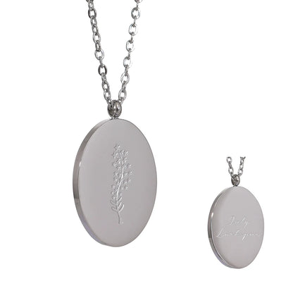 12 month birth flower pendant necklace - product image