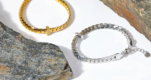 18k gold plated cuban chain zircon bracelet - product image