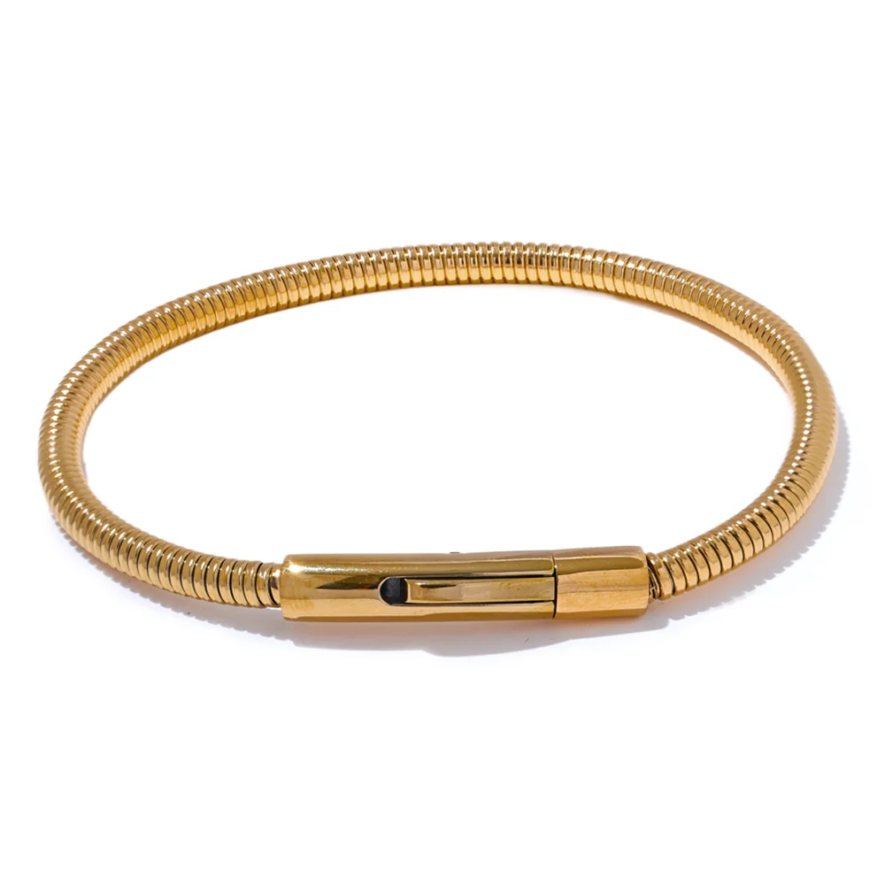 316 stainless steel chain link statement bangle - product image