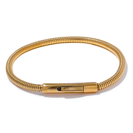 316 stainless steel chain link statement bangle - product image