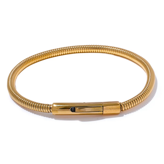 316 stainless steel chain link statement bangle - product image