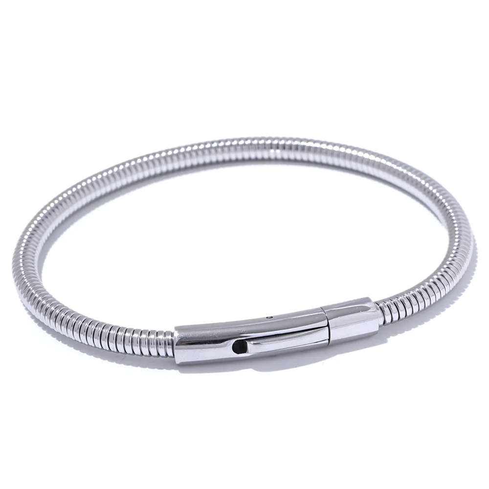 316 stainless steel chain link statement bangle - product image