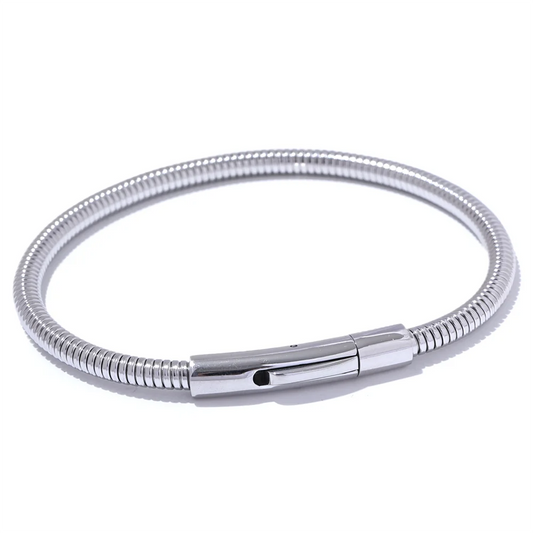 316 stainless steel chain link statement bangle - product image