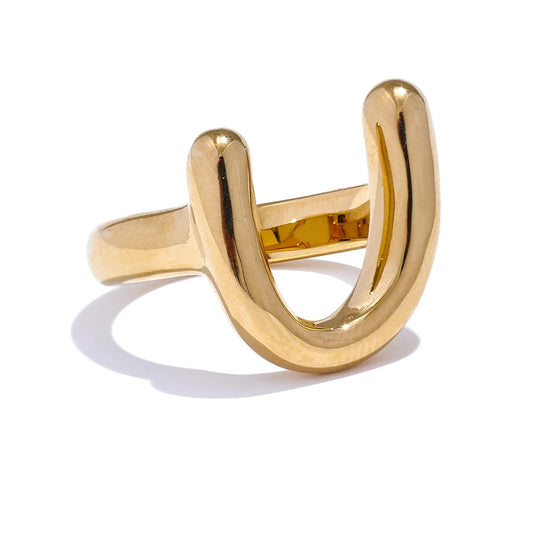316l u-shape minimalist finger ring - product image