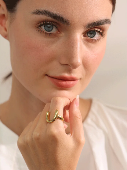 316l u-shape minimalist finger ring - product image