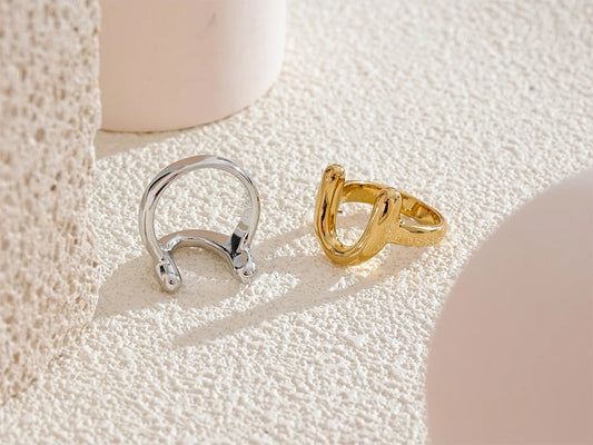 316l u-shape minimalist finger ring - product image