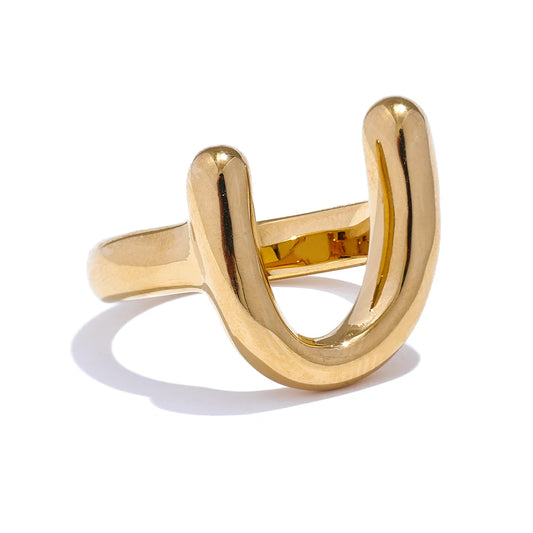 316l u-shape minimalist finger ring - product image