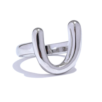 316l u-shape minimalist finger ring - product image