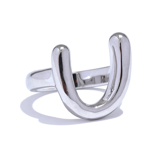 316l u-shape minimalist finger ring - product image