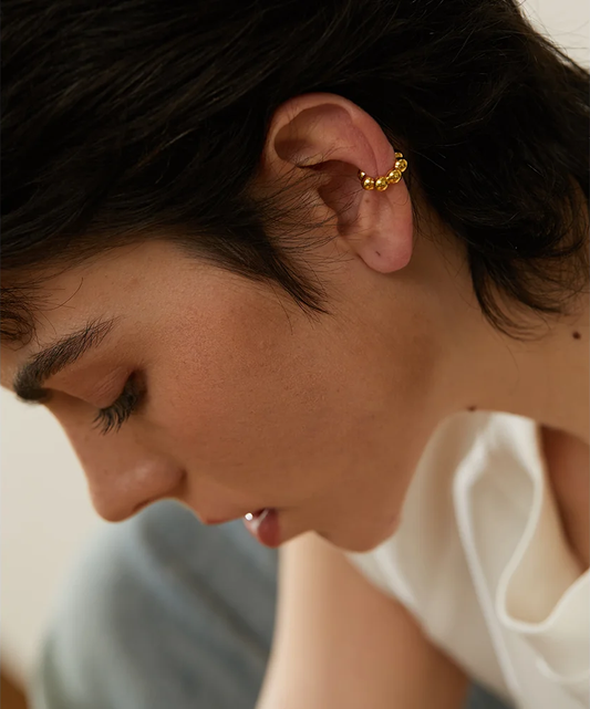 925 sterling silver clip cuff earrings - product image