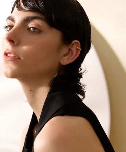 925 sterling silver clip cuff earrings - product image