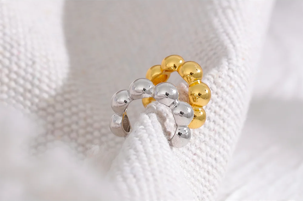 925 sterling silver clip cuff earrings - product image
