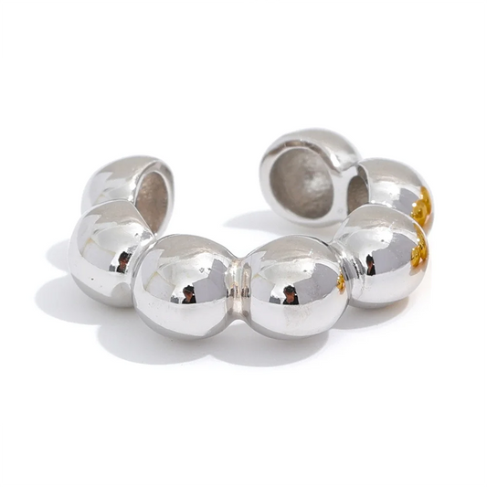 925 sterling silver clip cuff earrings - product image