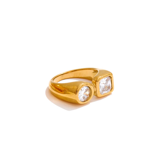 Aaa cubic zirconia minimalist finger ring - product image