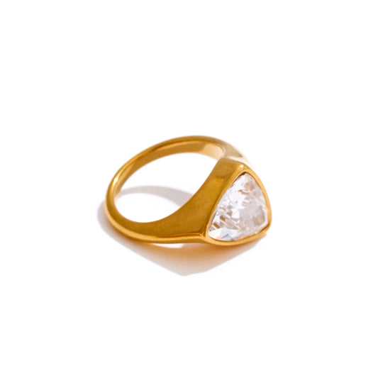 Aaa cubic zirconia minimalist finger ring - product image