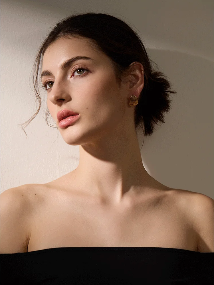 Abstract daily fashion basic stud earrings - product image