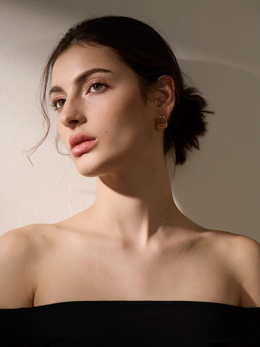 Abstract daily fashion basic stud earrings - product image