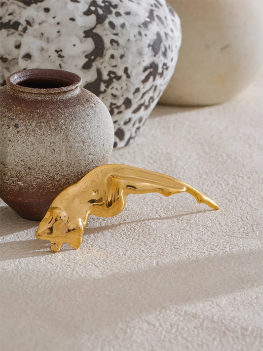 Abstract lady body contemporary brooch pin - product image