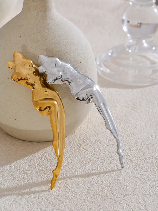 Abstract lady body contemporary brooch pin - product image