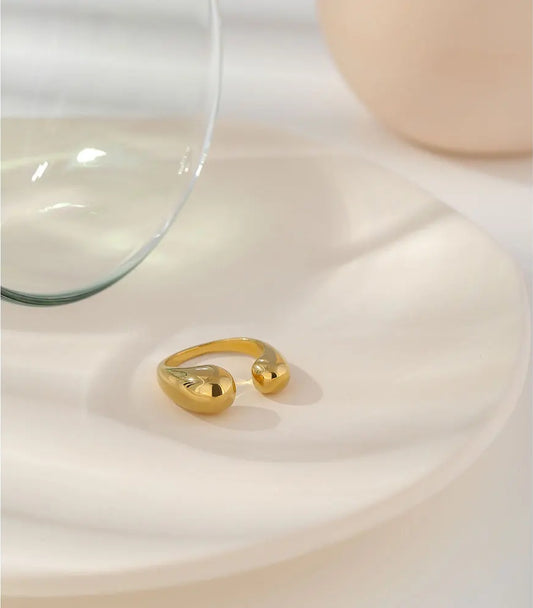 Abstract open minimalist fashion ring - product image