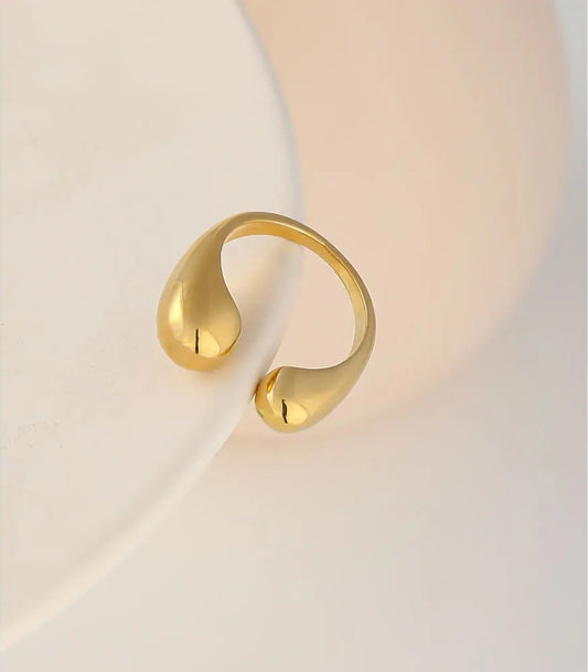 Abstract open minimalist fashion ring - product image