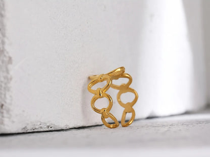 Abstract opening chain statement ring women - product image