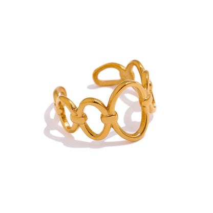 Abstract opening chain statement ring women - product image