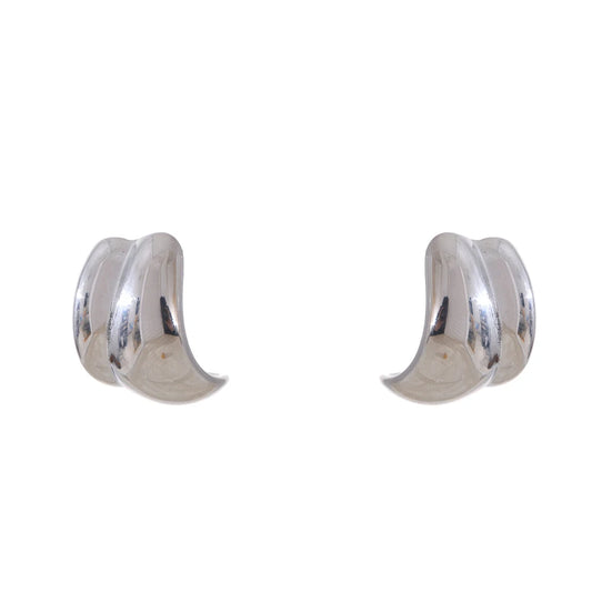 Abstract stainless steel stud earrings - product image