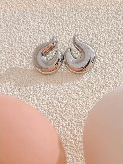 Abstract stud earrings push-back fashion jewelry - product image