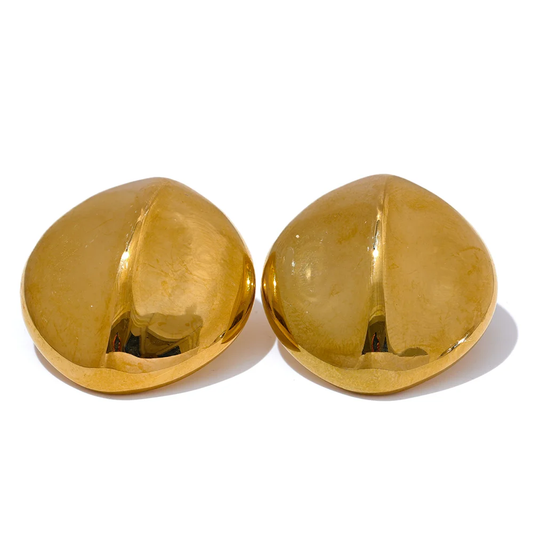 Abstract textured stainless steel stud earrings - product image