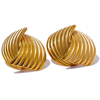Abstract Unusual Allergy-Free Stud Earrings