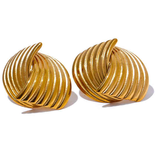 Abstract unusual allergy-free stud earrings - product image