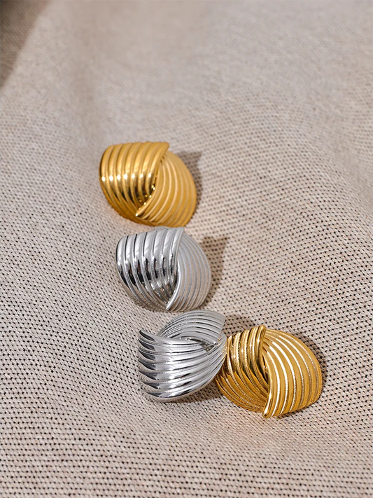 Abstract unusual allergy-free stud earrings - product image