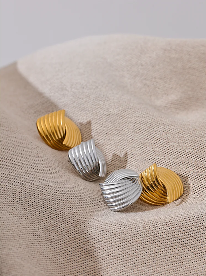 Abstract unusual allergy-free stud earrings - product image