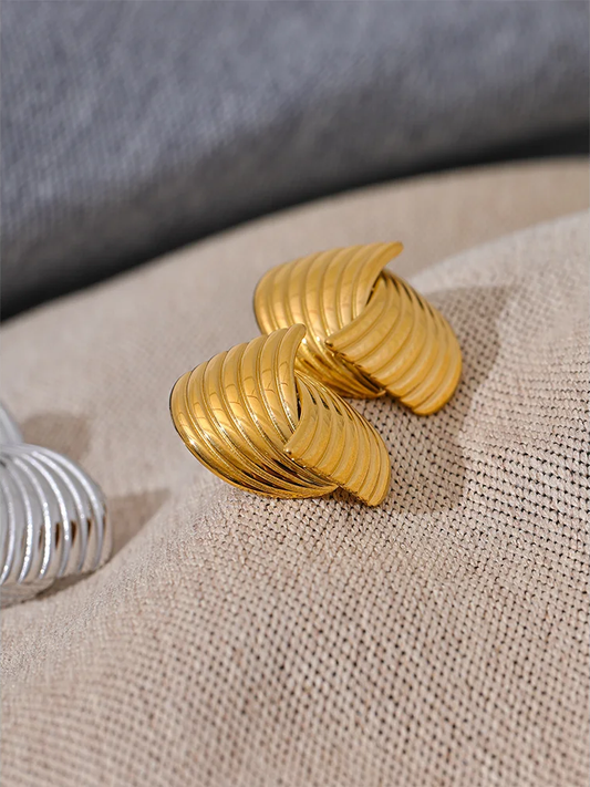 Abstract unusual allergy-free stud earrings - product image