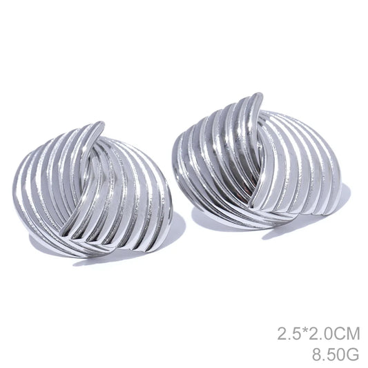 Abstract unusual allergy-free stud earrings - product image