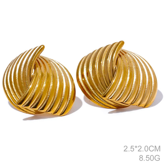 Abstract unusual allergy-free stud earrings - product image