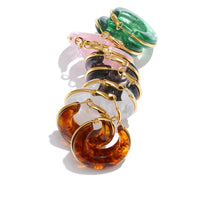 Acetate Acrylic Chunky Hoop Earrings