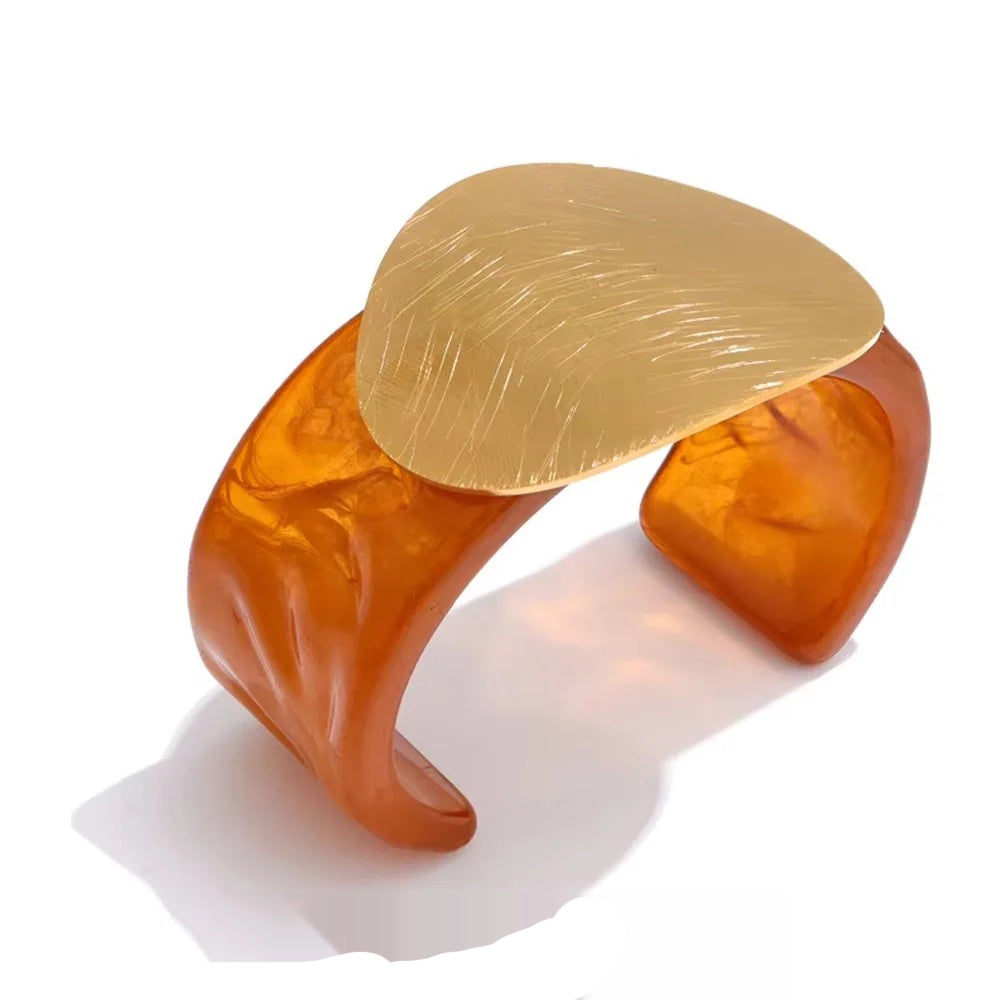 Acrylic big open abstract bracelet - product image