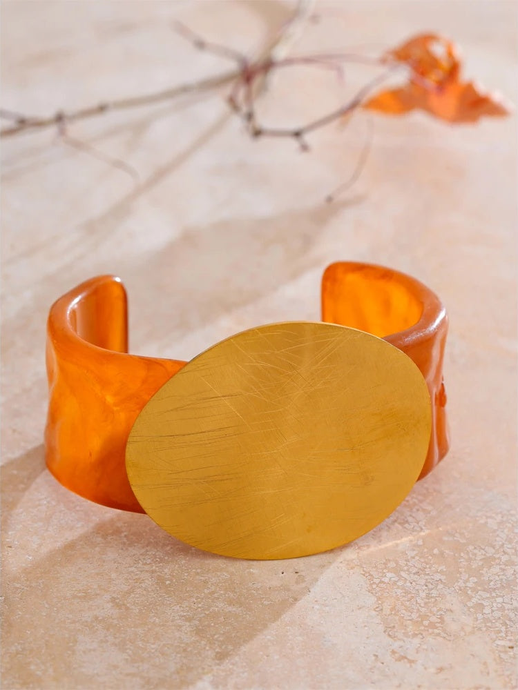 Acrylic big open abstract bracelet - product image